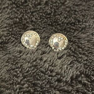 COACH Sterling Silver Heart Earrings